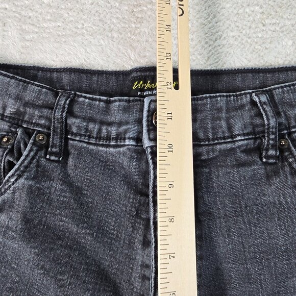 Urban Star Jeans Mens 38x32 Black Gray Stretch Straight Leg Faded Distressed - Picture 6 of 14